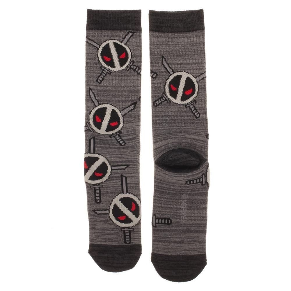 Deadpool X-Force Sword Logo Men's Crew Socks NEW - Picture 2 of 2